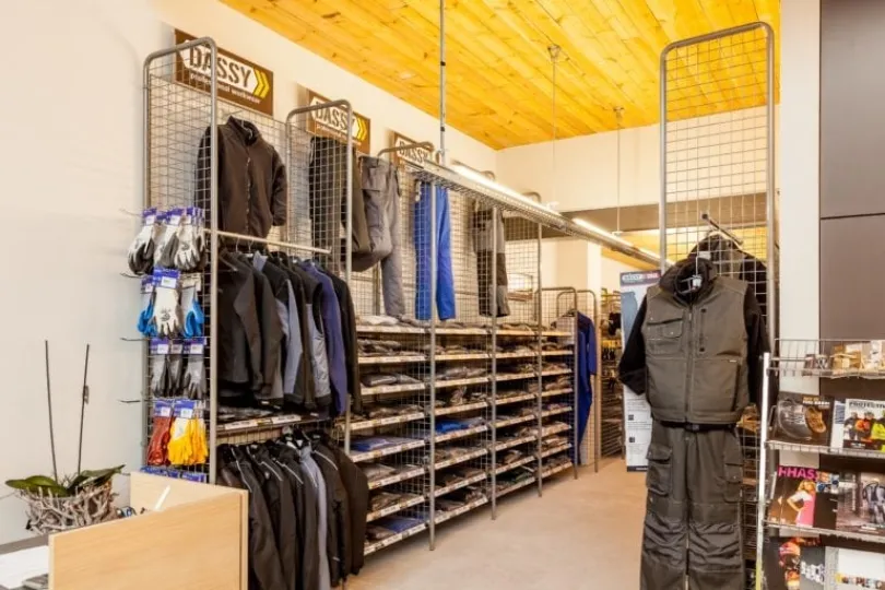 De binnenkant van een winkel